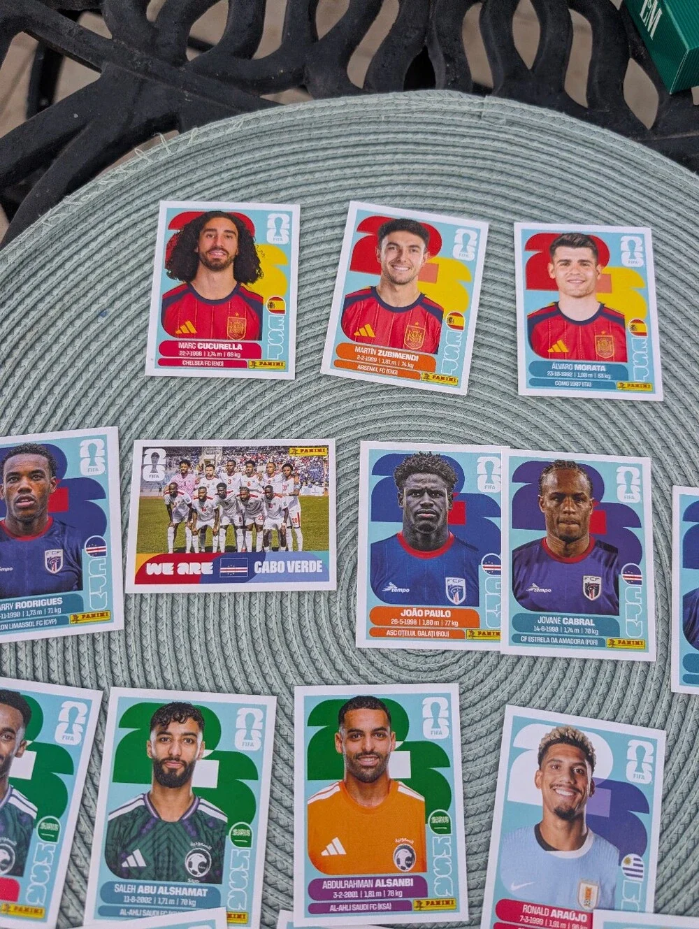 Soccer World Cup 2026 Panini Player Sticker Lot Group H- Ksa, Uru, Esp, Cpv-16 - Picture 3 of 4
